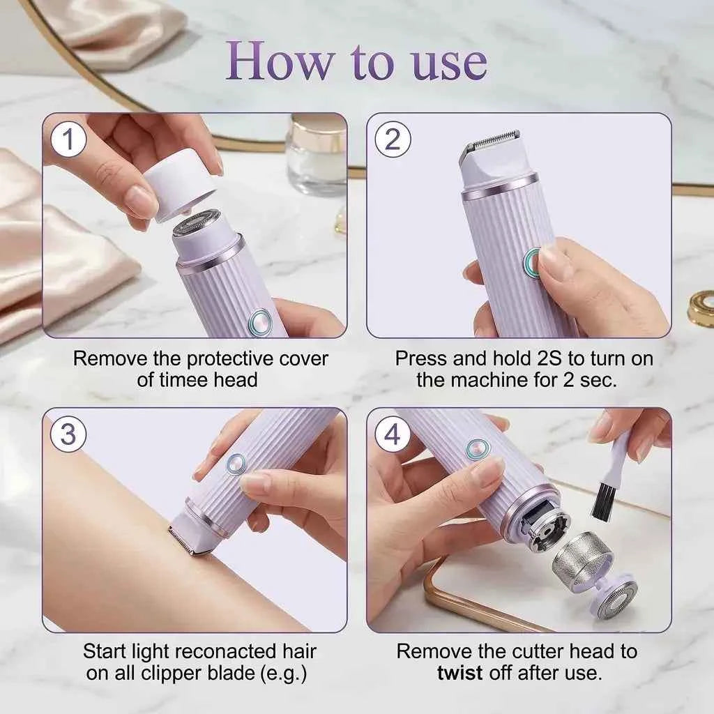 2-in-1 Women's Electric Body Hair Remover
