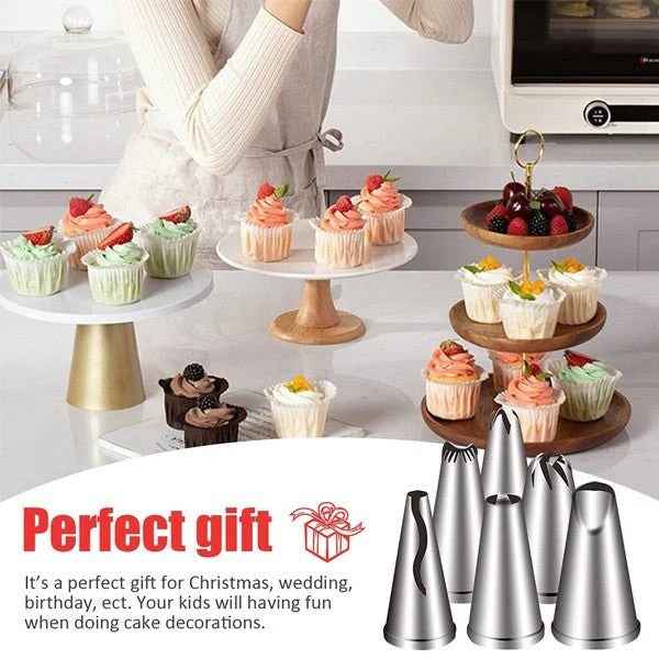 18 In 1 Cake Decorating Stainless Steel Nozzles (18pc)