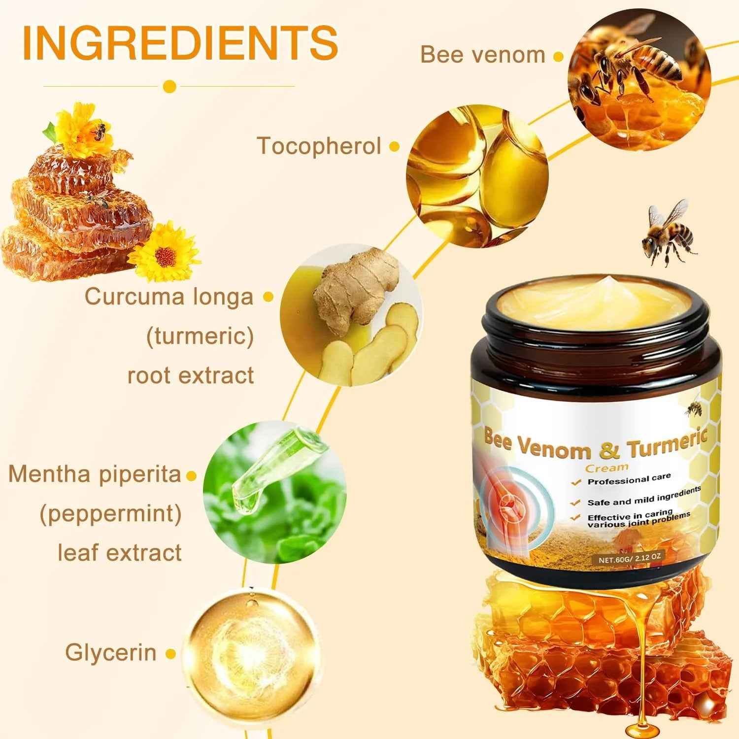 HOUKEA - Bee Venom & Turmeric Cream